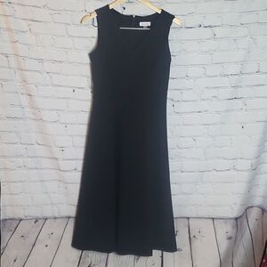 calvin klein round neck sleeveless illusion hem crepe a-line dress Calvin Klein | Dresses | Calvin Klein Round Neck Sleeveless Illusion Hem  Crepe Fit Flare Dress Black